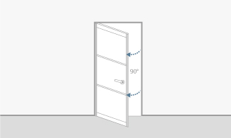 門扇可內外開啟90度